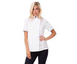 Chef Works Bb052-s Femme Springfield Zip Veste de cuisine, petite taille, Noir/blanc