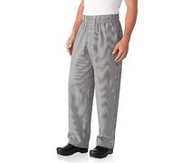 Chef Works Essential Baggy Zip-Fly Chef Pants Pantalon de Cuisinier, Petits Carreaux, M Homme