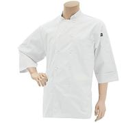 Chef Works - JLCL-BER-2XL - Veste de cuisine basique - Manches 3/4, 2X-Large, blanc, 1