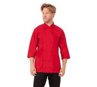 Chef Works - JLCL-BER-2XL - Veste de cuisine basique - Manches 3/4, JLCL-RED-M