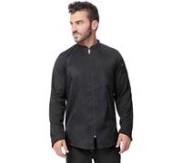 Chef Works Manteau de chef du Népal pour homme, noir, Medium