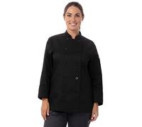 Chef Works Manteau de Chef Le Mans pour Femme, Noir, XL