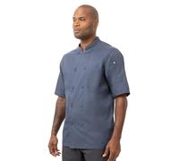 Chef Works Men's Montreal Cool Vent Chef Coat, Blue, 6X-Large