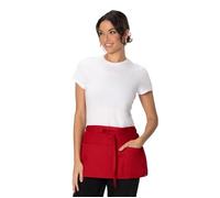 Chef Works Tablier à la taille, 30,5 cm de long, 58,4 cm de large, Red, 12-Inch Length by 23-Inch Width
