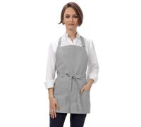 Chef Works Tablier à trois poches, uni, gris, taille unique