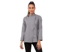 Chef Works Hartford Manteau de Chef Veste, Gris, M Femme