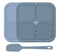 ChefAide Lot de 2 tapis à lécher pour chiens, chats, tapis à lécher de 21,6 x 21,3 cm avec ventouses, tapis à lécher à alimentation lente pour soulager l'anxiété et réduire l'ennui, convient pour le