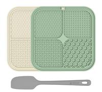 ChefAide Lot de 2 tapis à lécher pour chiens, tapis à lécher de 21,6 x 21,3 cm avec ventouses, tapis à lécher à alimentation lente pour soulager l'anxiété et réduire l'ennui, convient pour le dressage