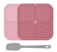 ChefAide Lot de 2 tapis à lécher pour chiens, tapis à lécher de 21,6 x 21,3 cm avec ventouses, tapis à lécher à alimentation lente pour soulager l'anxiété et réduire l'ennui, convient pour le dressage