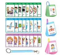 CHEFAN Lot de 120 cartes de communication pour autisme pour retard de parole non verbal pour enfants et adultes, besoins spéciaux, aide visuelle, apprentissage de la langue, cartes flash spéciales Ed