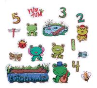 CHEFAN planche de flanelle en feutre, histoires pour tout-petits, 5 petites grenouilles mouchetes, jeu de nombres, reconnaissance des animaux,