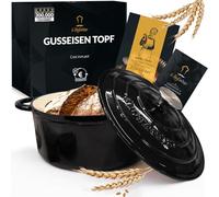 Chefarone Cocotte en Fonte Émaillée 26 cm (4,7 L) - Marmite avec Couvercle Compatible Induction et Four - Fonte de Qualité Supérieure - Idéale pour Pain, Ragoûts, Rôtis et Plats mijotés