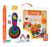 Chefclub Kids - Coffret pour enfant : Livre de Cuisine et Tasses à mesurer - On s'amuse en cuisine