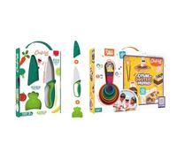 Chefclub Kids - Kit Couteau Sécurisé + Coffret Je Cuisine Mes Goûters Préférés - Livre Ludique 25 Recettes - Apprentissage Cuisine Enfants - Tasses Doseuses Incluses - Idée Cadeau Enfant 4 Ans +