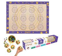 Chefclub Kids - Tapis Cuisson en Silicone Antiadhésif 30x40 cm - Dès 4 Ans | Graphismes pour Macarons, Cookies et Pizzas - Sans BPA - Lavable au Lave-Vaisselle - Cadeau enfant 4 ans