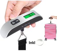 Cheffinger Balance de valise numérique LCD avec batterie Balance pour bagages Balance suspendue Balance manuelle 50Kg