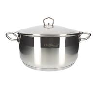 Marmite - Cheffinger - 30 cm - Acier inoxydable - Couvercle inclus - Poignées ergonomiques