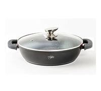Cheffinger Sauteuse 32 cm noire | Cocotte à induction anti-adhésive | Cocotte avec couvercle en verre | Poêle de service de , noire