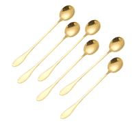 Cheffinger Set de 6 Cuillères à Soda / Longdrink / Thé Glacé en Acier Inoxydable
