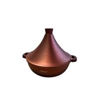 Cheffinger Tajine en Fonte d'Aluminium, Compatible Induction, Noir, 28cm, Revêtement Anti-adhésif en Pierre, Couvercle Conique, Compatible Lave-vaisselle