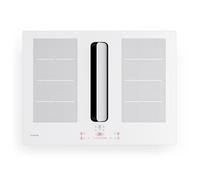 Klarstein ChefFusion 70cm Plaque Induction avec Hotte Intégrée 4 Feux Blanc A