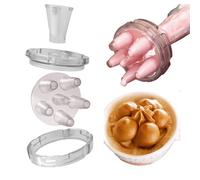 Chefinov - Set Multidouille Jade - 5 douilles unies en extérieur et 1 douille cannelée centrale - Douilles pâtisserie - Une seule pression le décor est réalisé. Fabriqué en France.