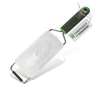 CHEFKOCH Râpe à main de qualité supérieure - Surface de râpe gravée 2 voies, ergonomique avec poignée Soft Touch, extra tranchante, pour fromage, chocolat et autres avec protège-lame