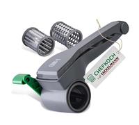 Chefkoch Râpe à tambour pour légumes, fromages ou noix - Râpe avec manivelle et 3 inserts pour tranches, râpes grossières et fines - Remplissage facile grâce à la grande ouverture