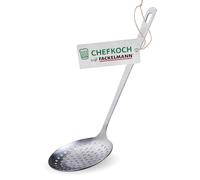 Chefkoch trifft Fackelmann Cuillère à égoutter - Idéal pour filtrer les boulettes, les boulettes, etc. Acier inoxydable de qualité supérieure au look mat - Cuillère de cuisine passe au lave-vaisselle