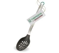 ChefKoch trifft Fackelmann Cuillère en silicone de qualité supérieure avec poignée en acier inoxydable, résistante à la chaleur jusqu'à 230 °C, passe au lave-vaisselle, gris