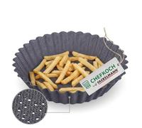 Chefkoch trifft Fackelmann Insert pour friteuse à air chaud - Ø 20 cm - En silicone renforcé de fibre de verre - Résistant à la chaleur jusqu'à 230 °C - Circulation optimale de l'air - Moule en