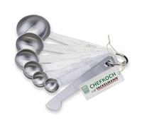 Chefkoch trifft Fackelmann Lot de 7 cuillères doseuses en acier inoxydable de qualité supérieure, dimensions gravées, parfaites pour les épices et les liquides, passe au lave-vaisselle