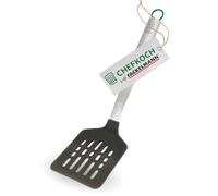 Chefkoch trifft Fackelmann - Spatule fendue de qualité supérieure en acier inoxydable avec silicone, résistante à la chaleur jusqu'à 230 °C, passe au lave-vaisselle, idéale pour les poêles revêtues