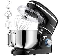 CHeflee Robot Pâtissier, 2000W Robot Pétrin, 6.2 L Robot de Cuisine Multifonction Faible Bruit avec Bol en Acier inox de,Batteur, Fouet & Crochet 6 Vitesses