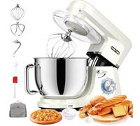 CHeflee Robot Pâtissier 2000W Robot Pétrin Professionnel 7.2 L Faible Bruit Robot de Cuisine Multifonction avec Fouet, Batteur, Crochet, Bol d'Acier Inoxydable, 6 Vitesses