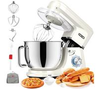 CHeflee Robot Pâtissier 2000W Robot Pétrin Professionnel 8 L Faible Bruit Robot de Cuisine Multifonction avec Fouet, Batteur, Crochet, Bol d'Acier Inoxydable, 6 Vitesses