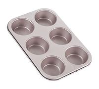 CHEFMADE Muffin Moule À Gâteau, Ustensiles de Cuisson antiadhésifs à 6 cavités pour la Cuisson au Four (Or Champagne)