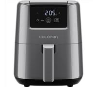 Chefman 2L Mini Friteuse à air chaud-Petite friteuse avec panier antiadhésif compatible au lave-vaisselle, mini friteuse électrique, minuterie numérique et rappel de secousses - Gris