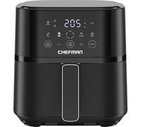 Chefman 3,8L Air Fryer, Repas rapides et faciles, Friteuse aircompacte avec technologie Hi-Fry, commandes tactiles avec 4 préréglages, panier antiadhésif et lavable au lave-vaisselle - Noir
