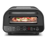 CHEFMAN Four à pizza électrique pour intérieur et extérieur, four à pizza portable de 30 cm pour napolitains, new-yorkais, croûte fine et poêle, pierre à pizza et disque éplucheur, noir