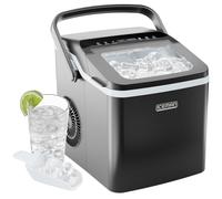 Chefman | Iceman Machine à glaçons double taille - Sorbetière portable, grande et petite sorbetière avec auto-nettoyage, 9 cubes en 7 minutes, 10 kg/24 heures, pelle à glace incluse