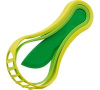 Chef'n Avocado Tool VIBE 3-en-1, ustensile de cuisine pour couper, éplucher et trancher les avocats, mangues, papayes, ustensile de cuisine pour dénoyauter (couleur : vert foncé/clair)