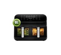 AFW20 Friteuse sans Huile Double Compartiment avec Fenêtre Visible, Friteuse à Air 8 fonctions, 8L, 2400W - Chefree