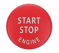 CHEFRU Autocollant de Bouton Bouton D'arrêt Démarrage du Moteur Voiture Remplacer Le Couvercle De L'interrupteur Autocollants Compatible avec BMW pour Série 3 E90/E91/E92/E93 2005-2012(Red)