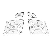 CHEFRU Autocollant de Bouton Compatible avec Mercedes pour Benz pour W176 W246 W212 W204 Autocollant Revêtement D'habillage Bouton Commutateur Volume Multimédia Volant