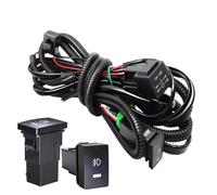 CHEFRU Feu Brouillard Ensemble Compatible avec Fiat pour Ducato 250-290 2014 2015 2016 2017 2018 2019 2020 Feu Antibrouillard Angel Eye De Voiture Feu De Circulation Diurne 33900STKA11(Harness Wire)