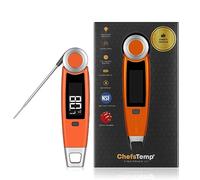 ChefsTemp Finaltouch X10 Thermomètre à viande à lecture instantanée en 1 seconde, pics d'influenceur, thermomètre numérique professionnel pour cuisine, cuisine, grill, fumoir, bonbons, brassage maison