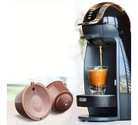 CHEFZOCO Capsule de café rechargeable pour Dolce Gusto, capsules de café réutilisables, capsules de café rechargeables, filtres à café rechargeables, capacité 8 grammes de café moulu, plastique, 4