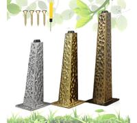 ChegLI Lot de 4 Pieds de Meubles réglables en Acier Inoxydable de 12 à 40 cm for Table, Banc, Chaise, Commode, lit, Armoire - Patins antidérapants(Gold,40cm/15.75inch)