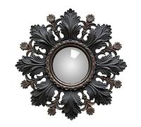 CHEHOMA - Adorable Miroir Convexe avec Feuilles et Fleurs - Artisanat élégant pour des intérieurs élégants